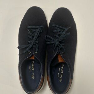 men’s Cole haan velour navy sneakers grand pro